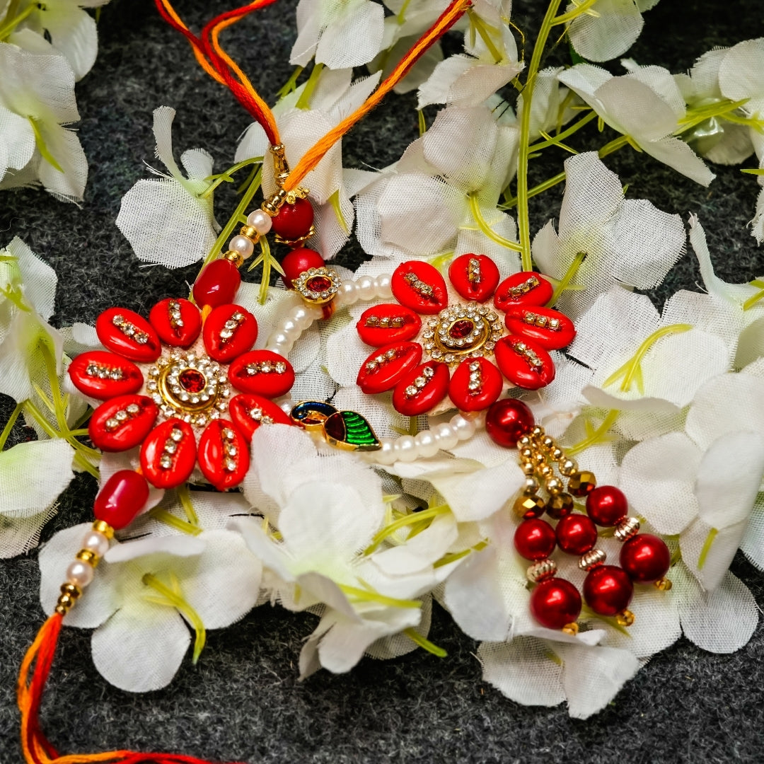 Red Shells Rakhi All in one Hamper