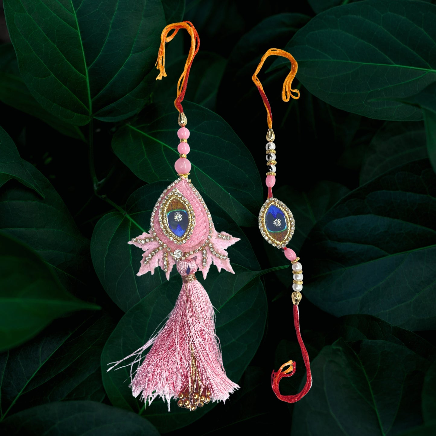 Pink Peacock Bhaiya-Bhabhi Rakhi All in one Hamper