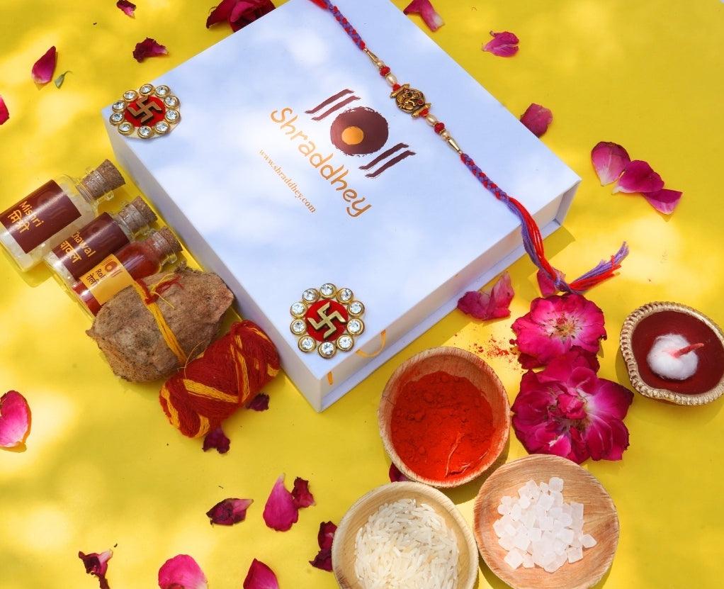 Ganesha Circle Rakhi All in one Hamper