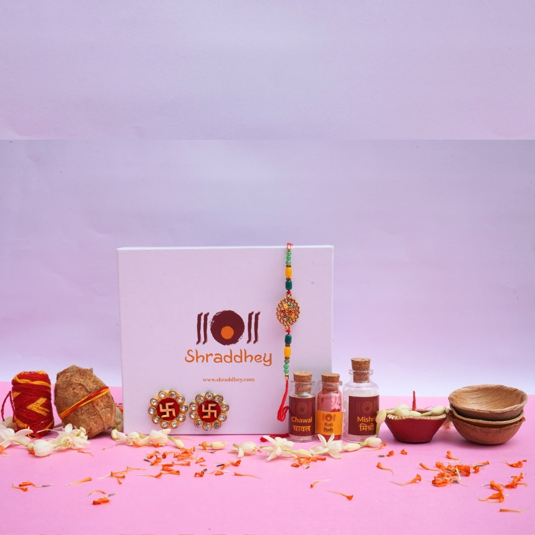 Colorful Chakra Rakhi All in one Hamper