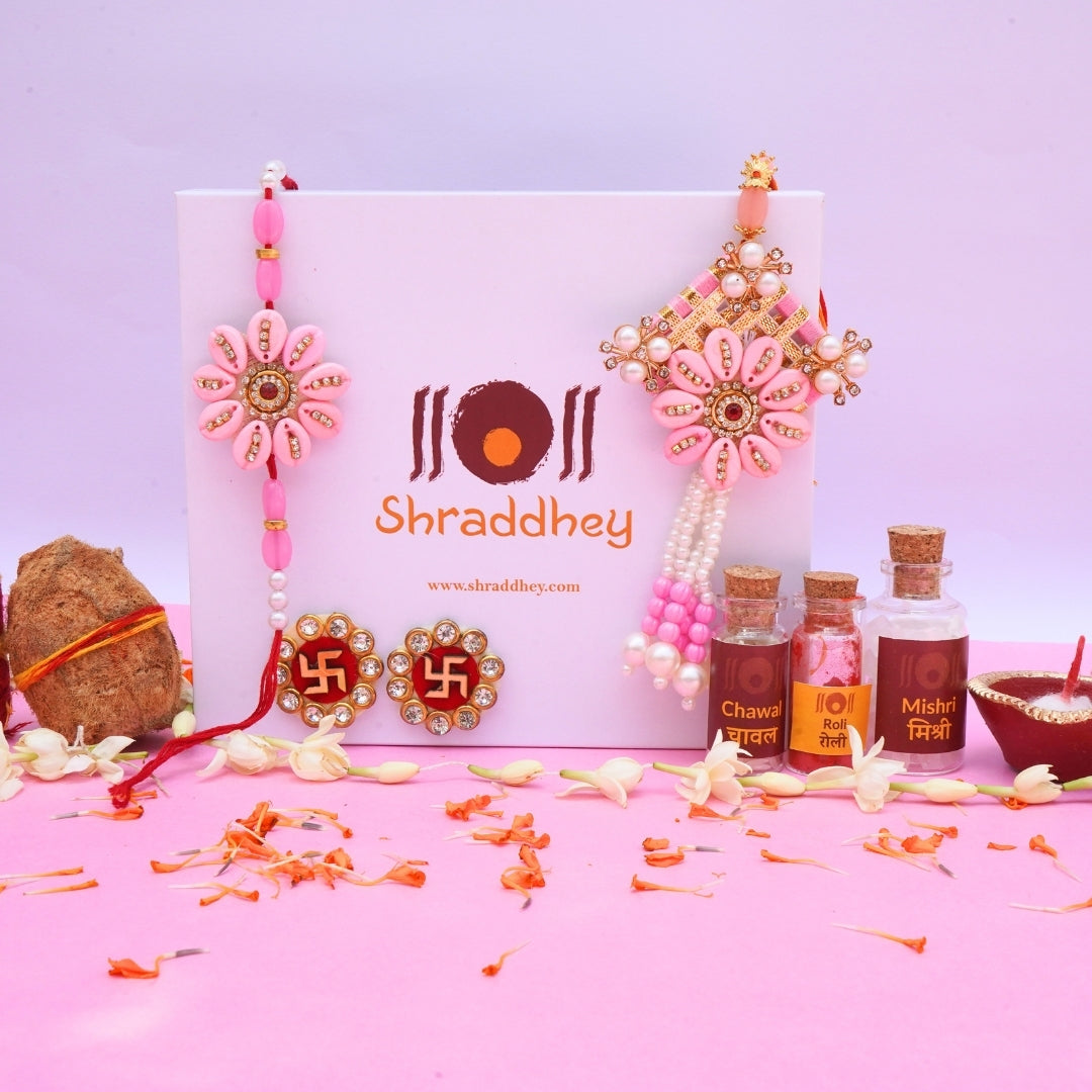 Pink Shells Rakhi All in one Hamper