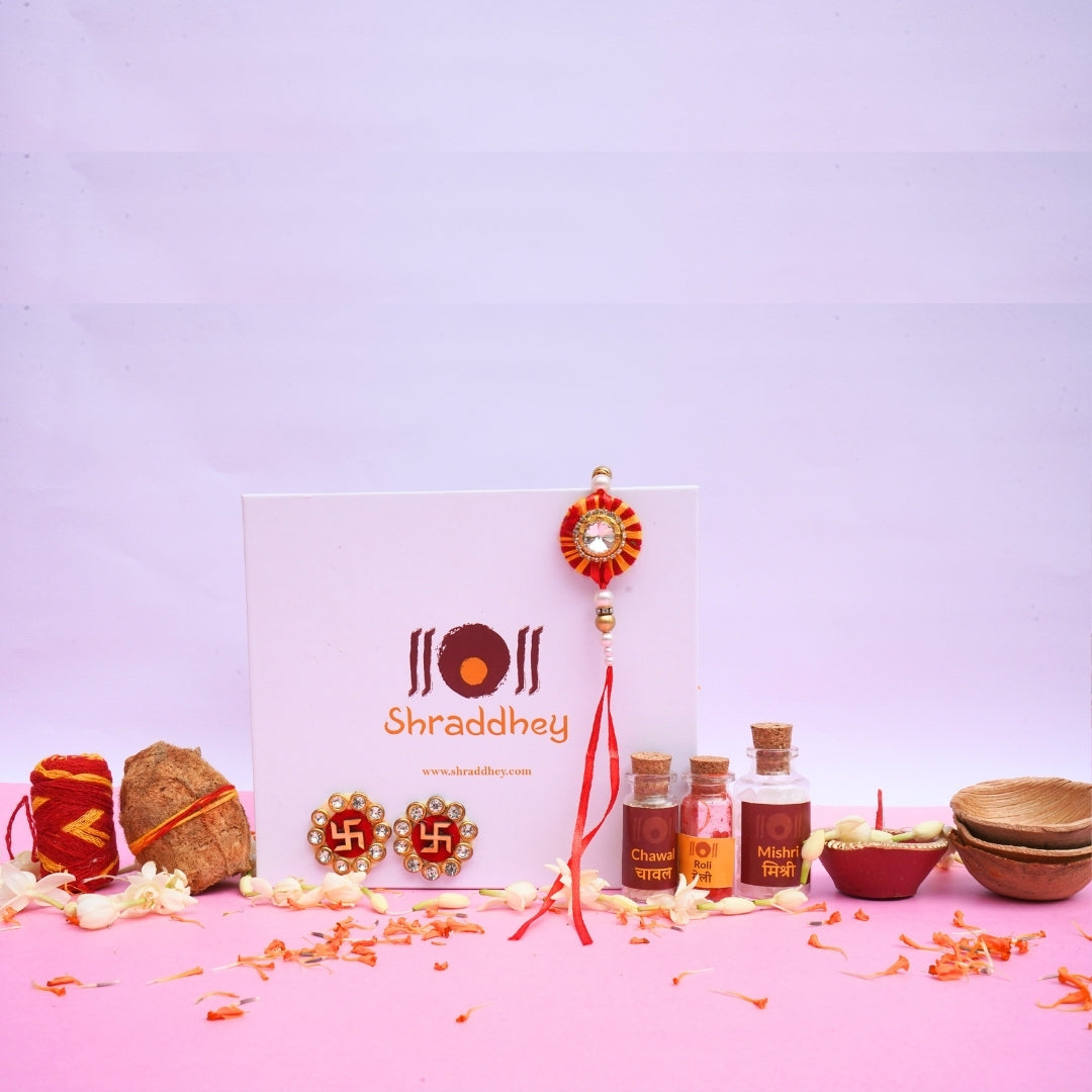 Circle Mirror Rakhi All in one Hamper