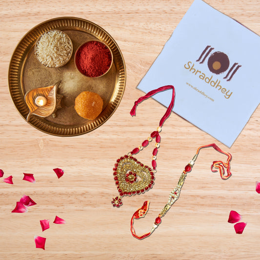 Golden Heart Bhaiya-Bhabhi Rakhi All in one Hamper