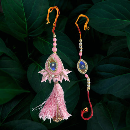 Pink Peacock Bhaiya-Bhabhi Rakhi All in one Hamper
