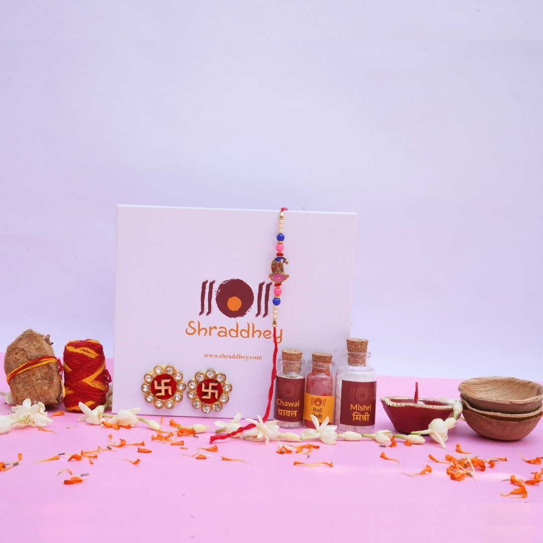 Peacock Rakhi All in one Hamper
