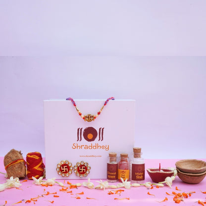 Ganesha Circle Rakhi All in one Hamper