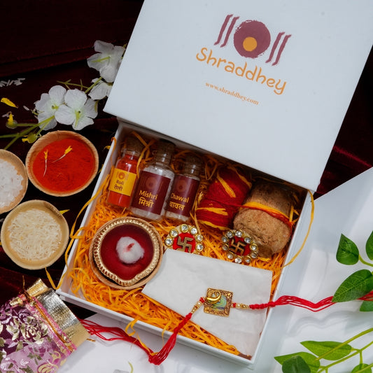 Ganesha Square Rakhi All in one Hamper