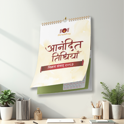 PACK OF 5 - Anandit Tithiya Wall Calendar - 2026