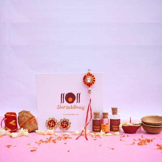 Circle Mirror Rakhi All in one Hamper